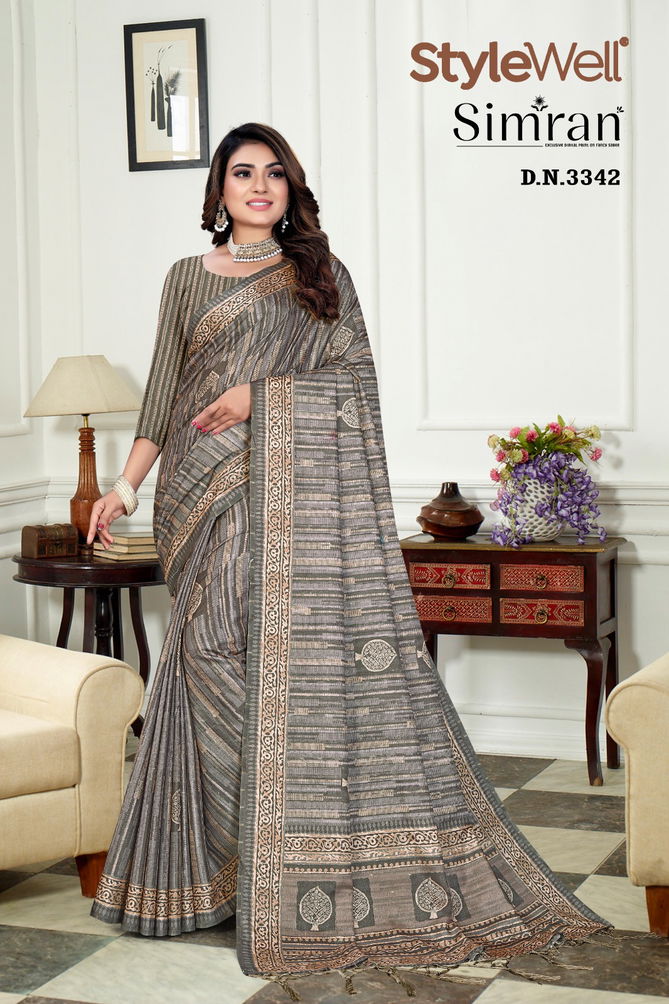 Simran By Stylewell Printed Daily Wear Sarees Wholesale Shop In Surat